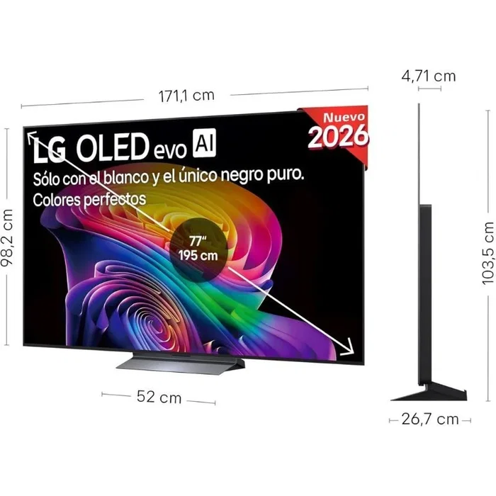 LG OLED evo AI C6 OLED42C64LA 42 pulg. 4K Ultra HD Smart TV Negro